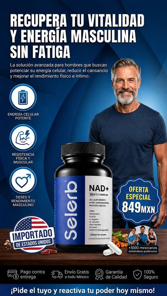 Suplemento Selerb Nad+ MenS Complex 60cp